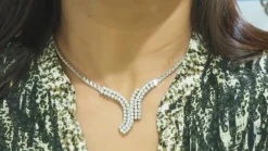 Collier Or blanc Diamants