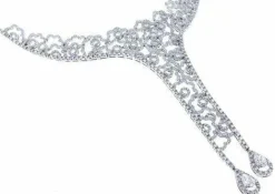 Collier or blanc diamants