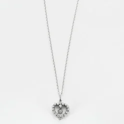 Collier or blanc diamants