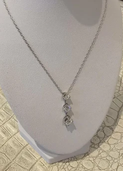 Collier or blanc diamants