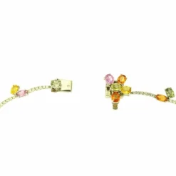 Collier or blanc diamants saphirs