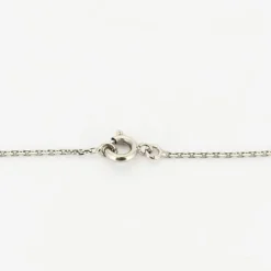 Collier Or Blanc, Diamants, Saphirs et Perles de Culture