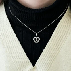 Collier or blanc diamants