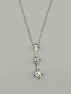 Collier or blanc diamants