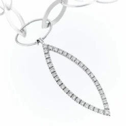 Collier or blanc diamants