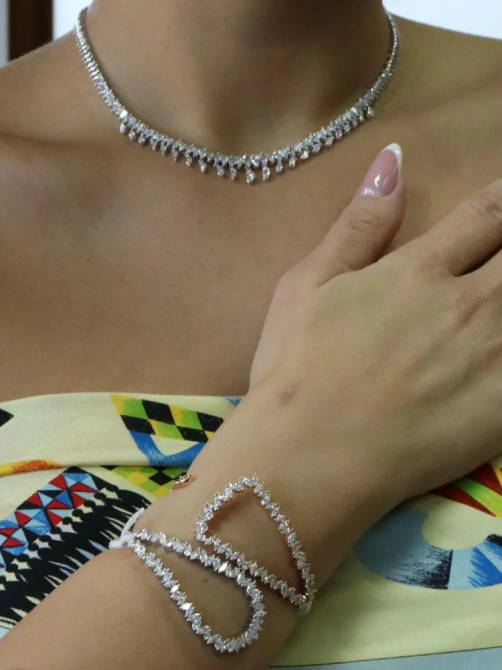 Collier Or blanc Diamants