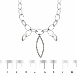 Collier or blanc diamants