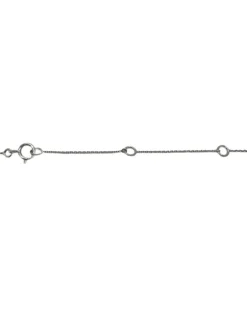 Collier or blanc et 17 diamants