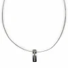 Collier or blanc et diamants