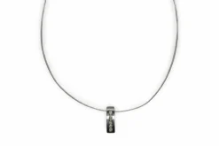 Collier or blanc et diamants