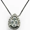 Collier or blanc et diamants 0,30 ct