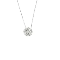 Collier or blanc et diamants