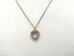 Collier or blanc et diamants