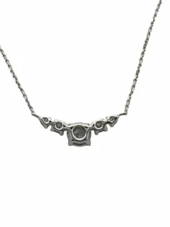 Collier or blanc et diamants