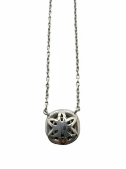 Collier or blanc et diamants 0,67 ct