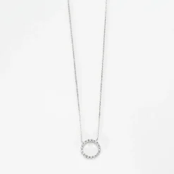 Collier or blanc et diamants
