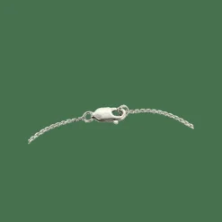 COLLIER OR BLANC ET QUARTZ ROSE.