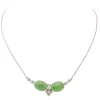 Collier Or blanc Jade Jadéite