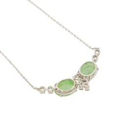Collier Or blanc Jade Jadéite