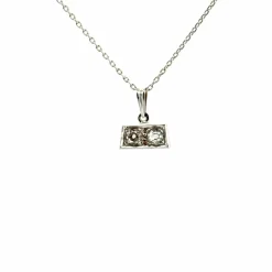 Collier Or blanc 18k & Diamants