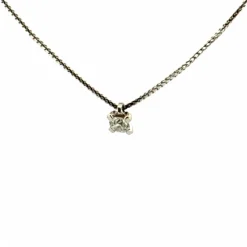 Collier Or Blanc 18k & Diamant