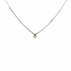 Collier Or Blanc 18k & Diamant
