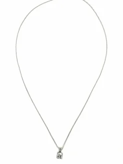 Collier or blanc 18K et diamant 0.49 E VS 2