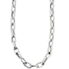 Collier or blanc maille forçat