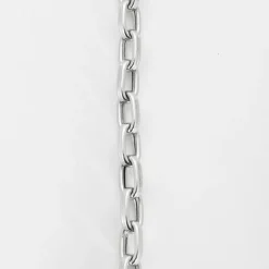 Collier or blanc maille forçat