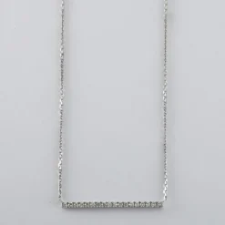 Collier Or blanc pavage Diamants