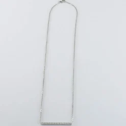 Collier Or blanc pavage Diamants