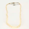 Collier or blanc perle de culture