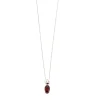 Collier or blanc rubis et diamant