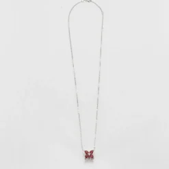 Collier Or blanc Rubis Diamant