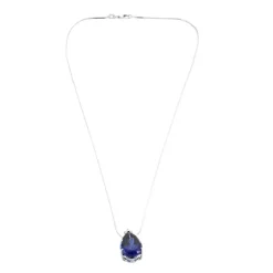 Collier or blanc saphir