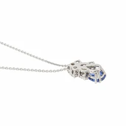 Collier Or blanc Saphir