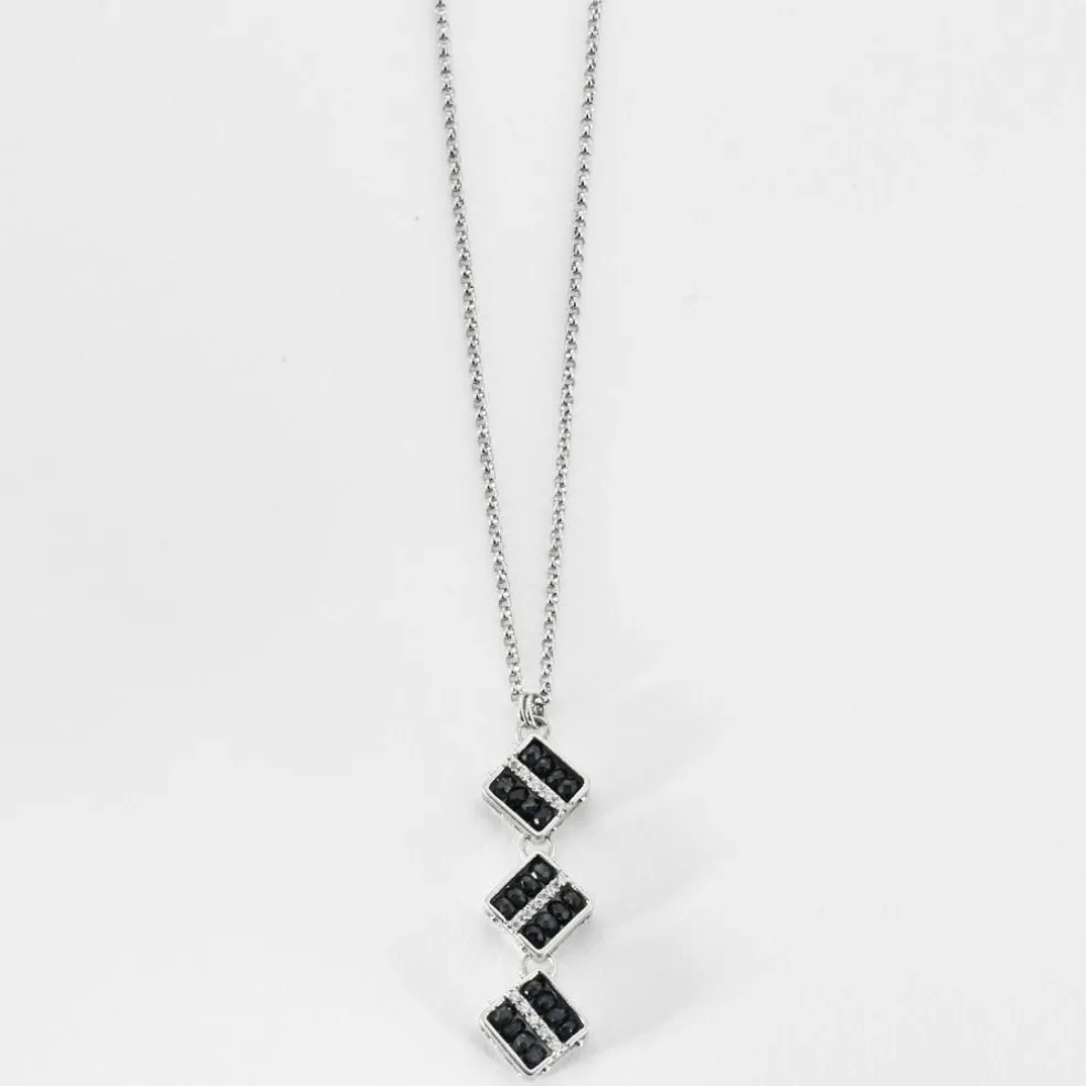 Collier or blanc saphirs