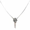 Collier or blanc, saphirs et diamants