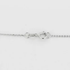 COLLIER OR BLANC SAUTOIR 5 DIAMANTS
