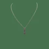 Collier or blanc serti de diamants naturels