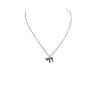Collier or blanc serti d’un pendentif HAI en diamants