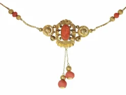 Collier Or et Corail
