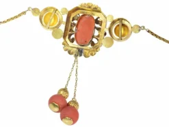 Collier Or et Corail