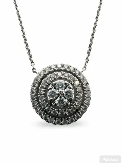 Collier or et diamants 0,30 ct