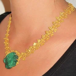 Collier Or et Malachite