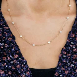 Collier or et perles