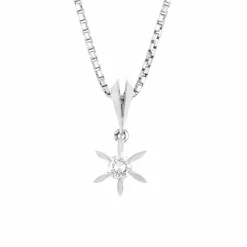Collier Or gris Diamants