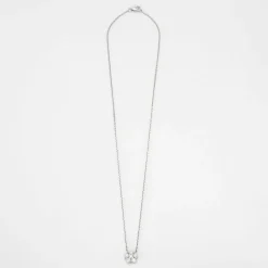 Collier or gris, diamants