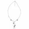 Collier Or Gris, Diamants Blancs et Diamants Noirs