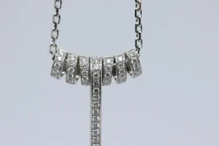 Collier Or Gris Tourmaline Rose